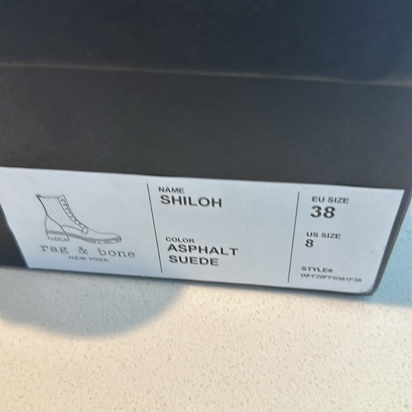 Rag & Bone shiloh boots. Size 8. New. Never been worn. Asphalt suede - Picture 6 of 10